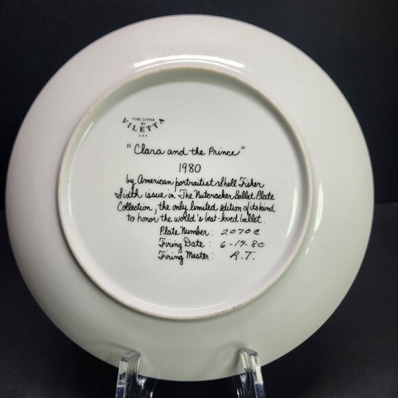 Vintage Viletta The Nutcracker Ballet Collectors Plate Clara & The Prince 1980 - Picture 4 of 6